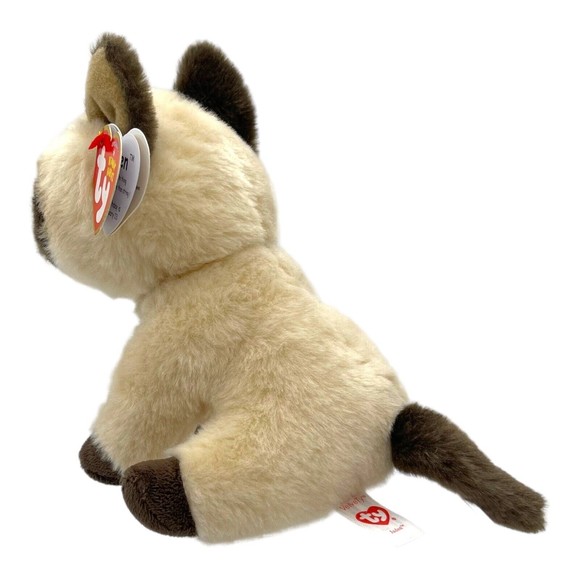 Ty Beanie Babies JADEN the Siamese Kitten Cat Plush Stuffed Animal 7 In VelvTY - Picture 3 of 12